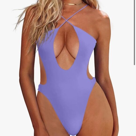 Lavender One-Piece Swimsuit - Picture 1 of 2